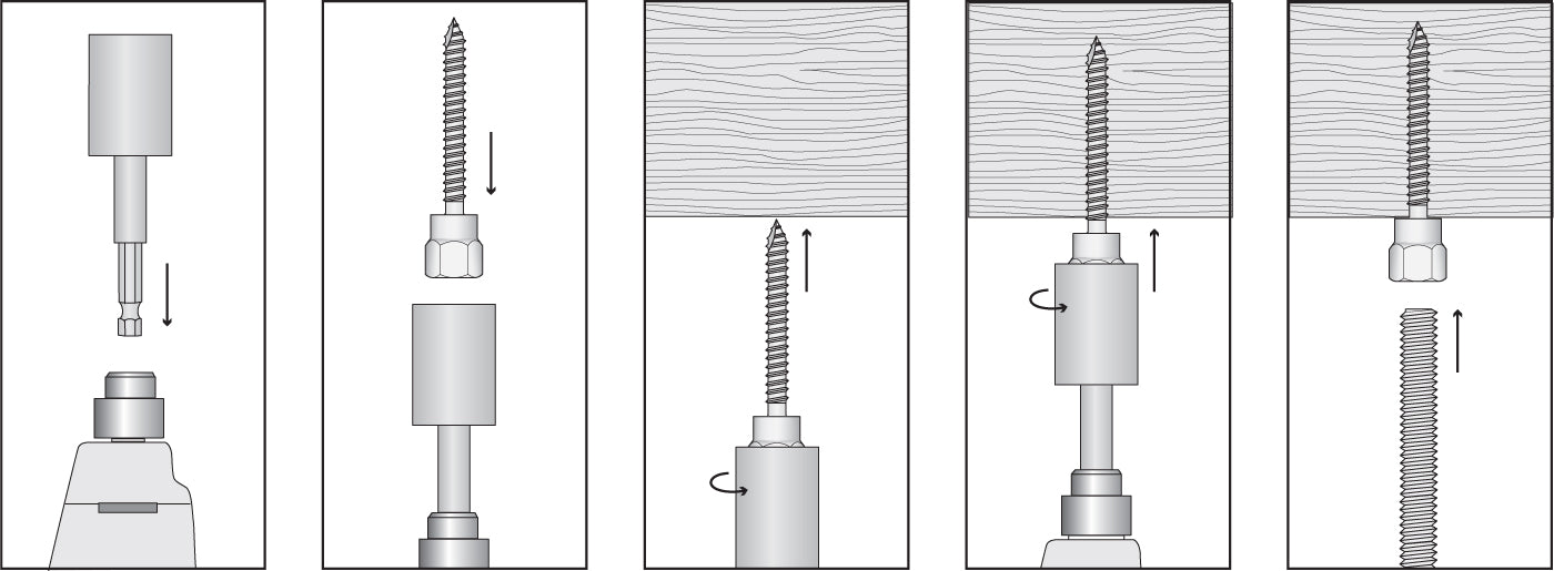 Hang-TITE™ Rod Hanger Screw — Wood applications - VERTIGO