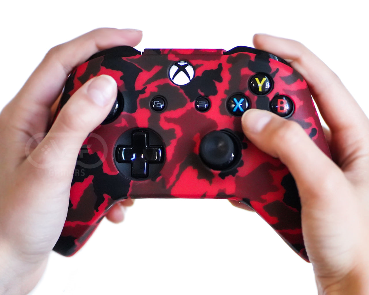 xbox controller red and black