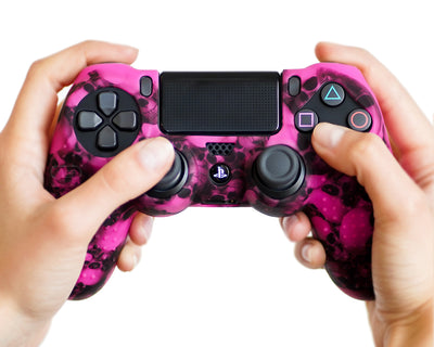 pink and purple ps4 controller
