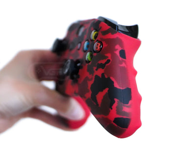 black and red xbox controller