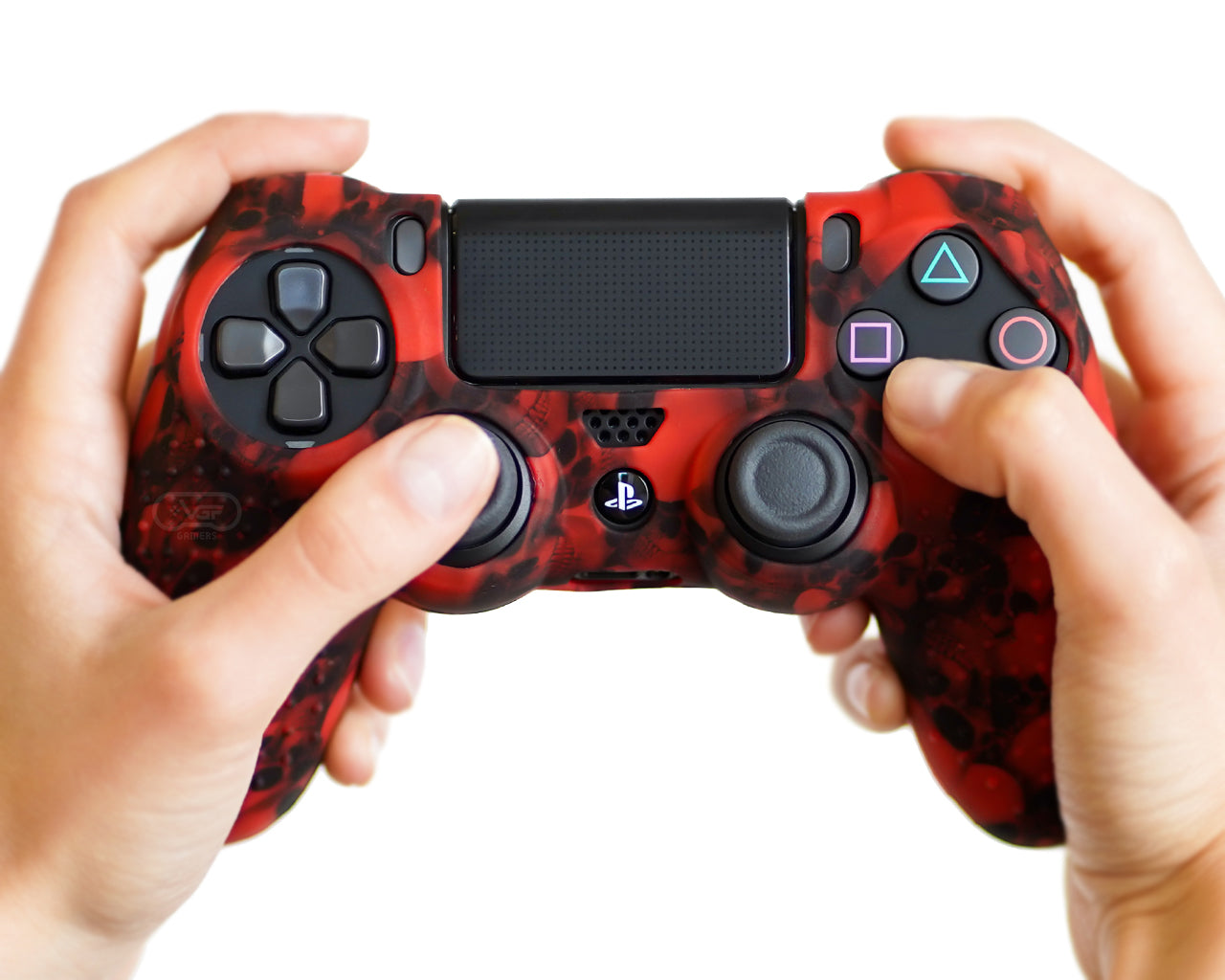 red ps4 controller