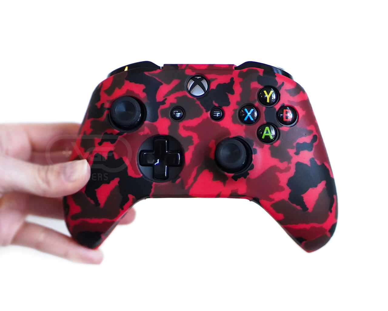 red and black fade xbox one controller