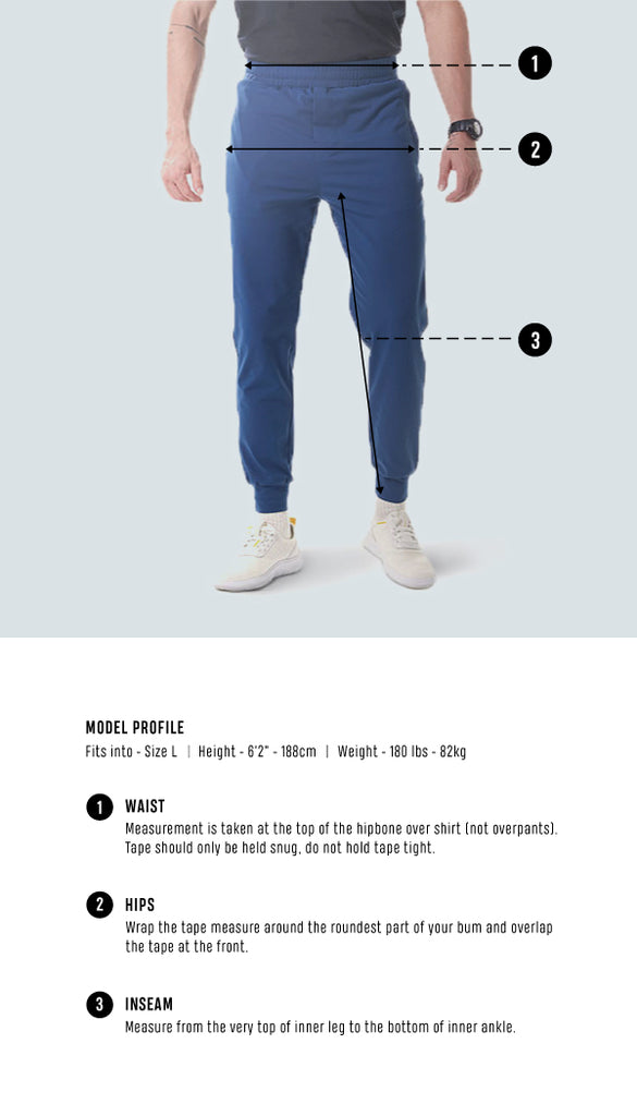 Size Chart - Urban Joggers - Thousand Miles UK