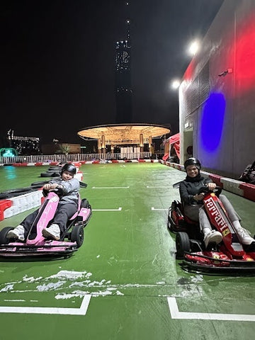 Lalaport Go-karting at night. Photo by Kyra Izam.