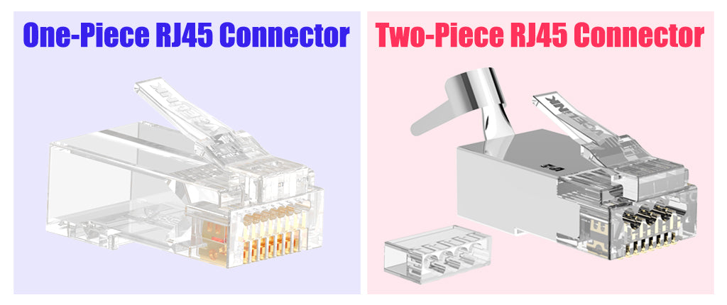 One-Piece vs. Two-Piece RJ45 Connectors