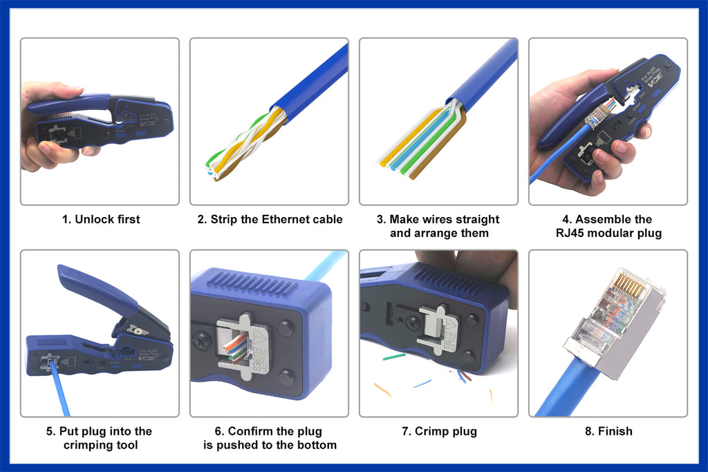 How to use the RJ45 crimping tool?