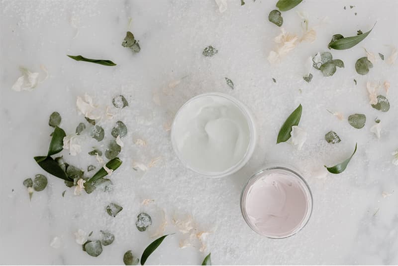 Sugar, oil, or egg white are excellent ingredients for scrubs