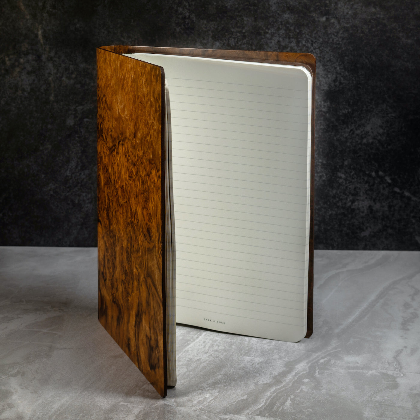 Bark & Rock Walnut Burr Luxury Wood Journal