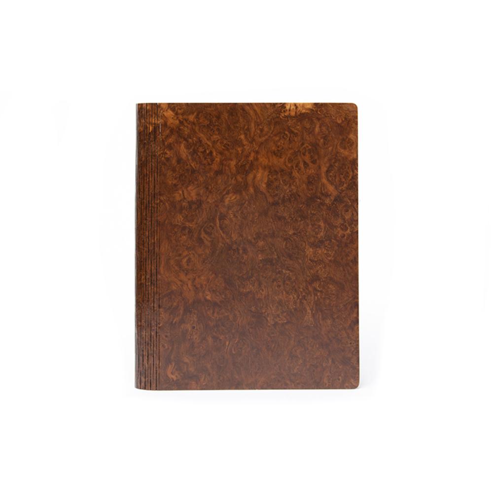 Bark & Rock Brown Oak Burr Luxury Wood Journal