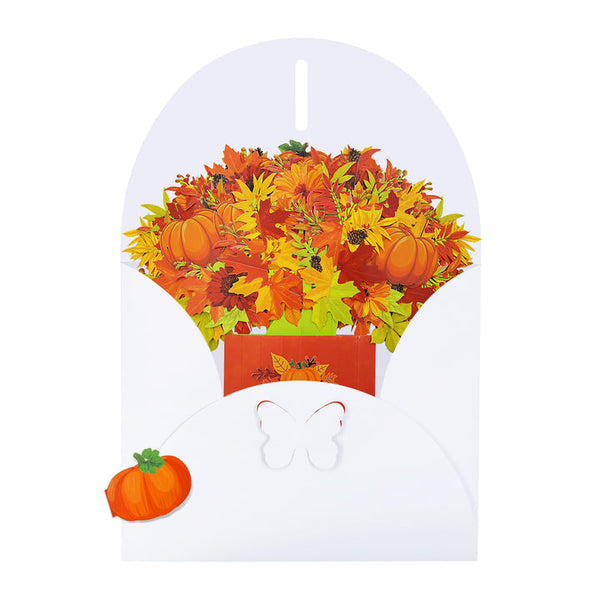Fall Pumpkin Bouquet Pop up Card for Thanksgiving