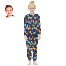 Custom Face Long Sleeve Pajamas Kids Suit - Galaxy
