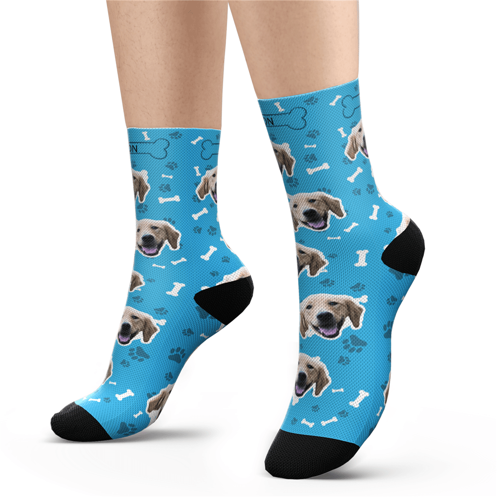 Personalised Dog Face Socks Photo Socks Pet Animal Socks ...