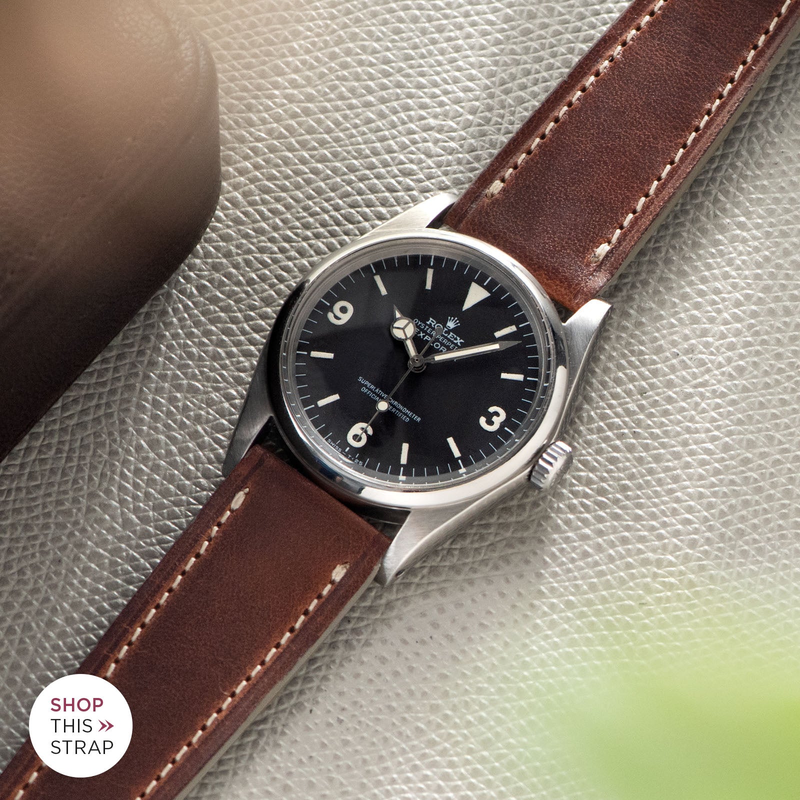 Bulang and Sons_Strap Guide_The Rolex 1016 Explorer_Le Métropolitain Brown Leather Watch Strap