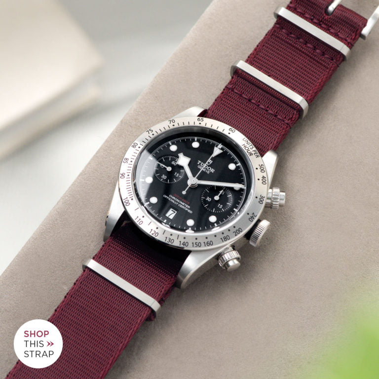 Bulang-and-Sons_Strap-guide_Tudor-Chronograph_Deluxe-Nylon-Nato-Watch-Strap-Burgundy-Red