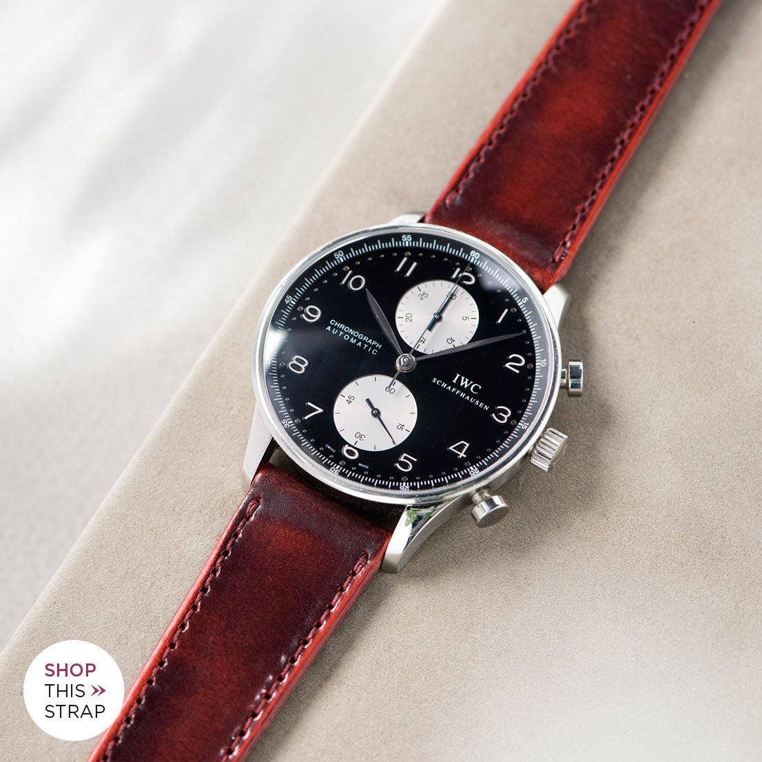 Bulang and Sons_Strap Guide_IWC-Portugieser_Degrade Chilli Red Leather Watch Strap