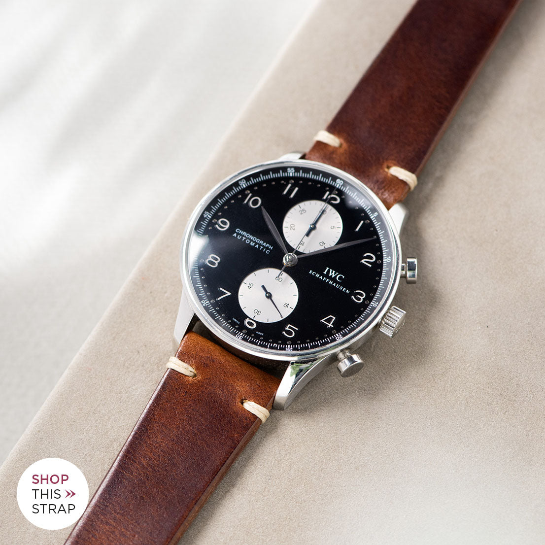Bulang and Sons_Strap Guide_IWC-Portugieser_Siena Brown Leather Watch Strap