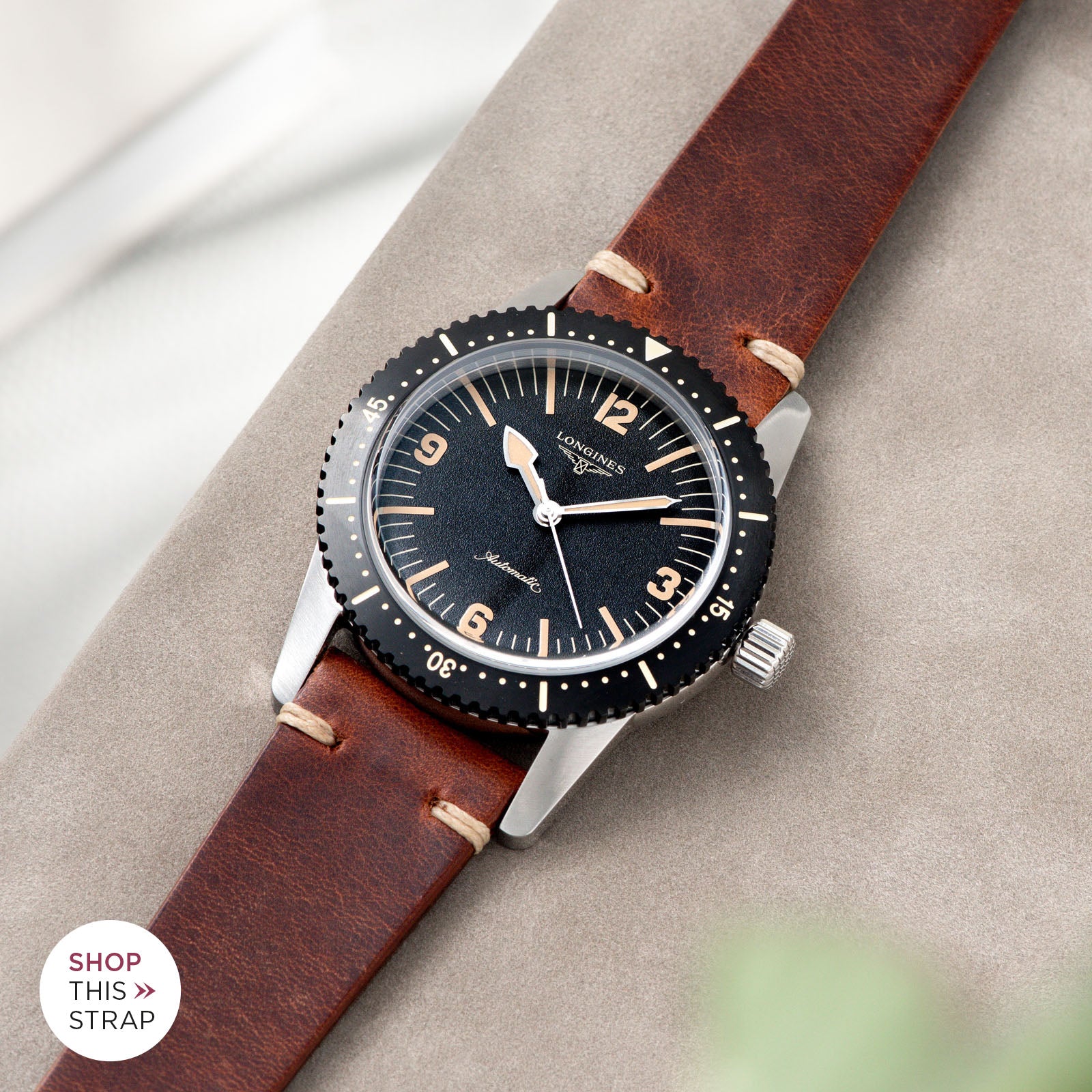 Bulang and Sons_Strap Guide_Longines Skin Diver_Siena Brown Leather Watch-Strap