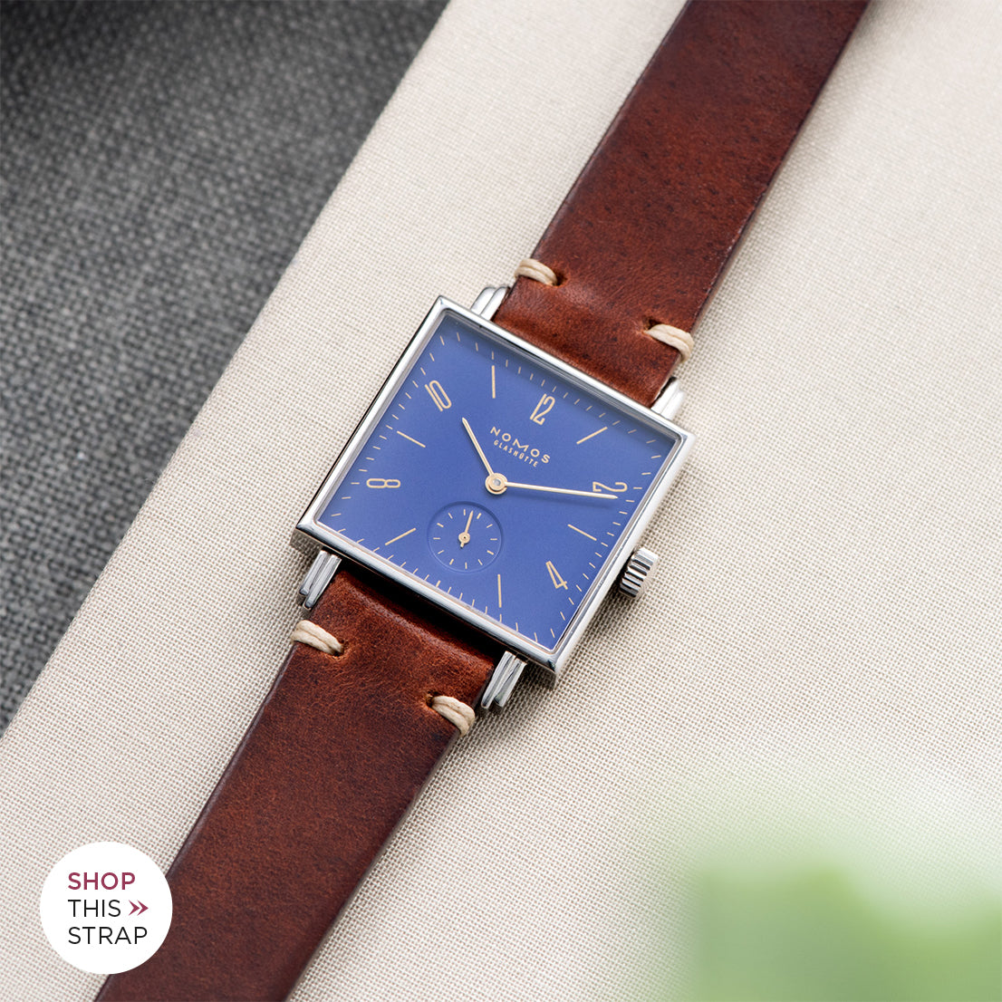 Bulang and Sons_Strap Guide_Nomos Tetra Nachtijall Blue_Siena Brown Leather Watch Strap