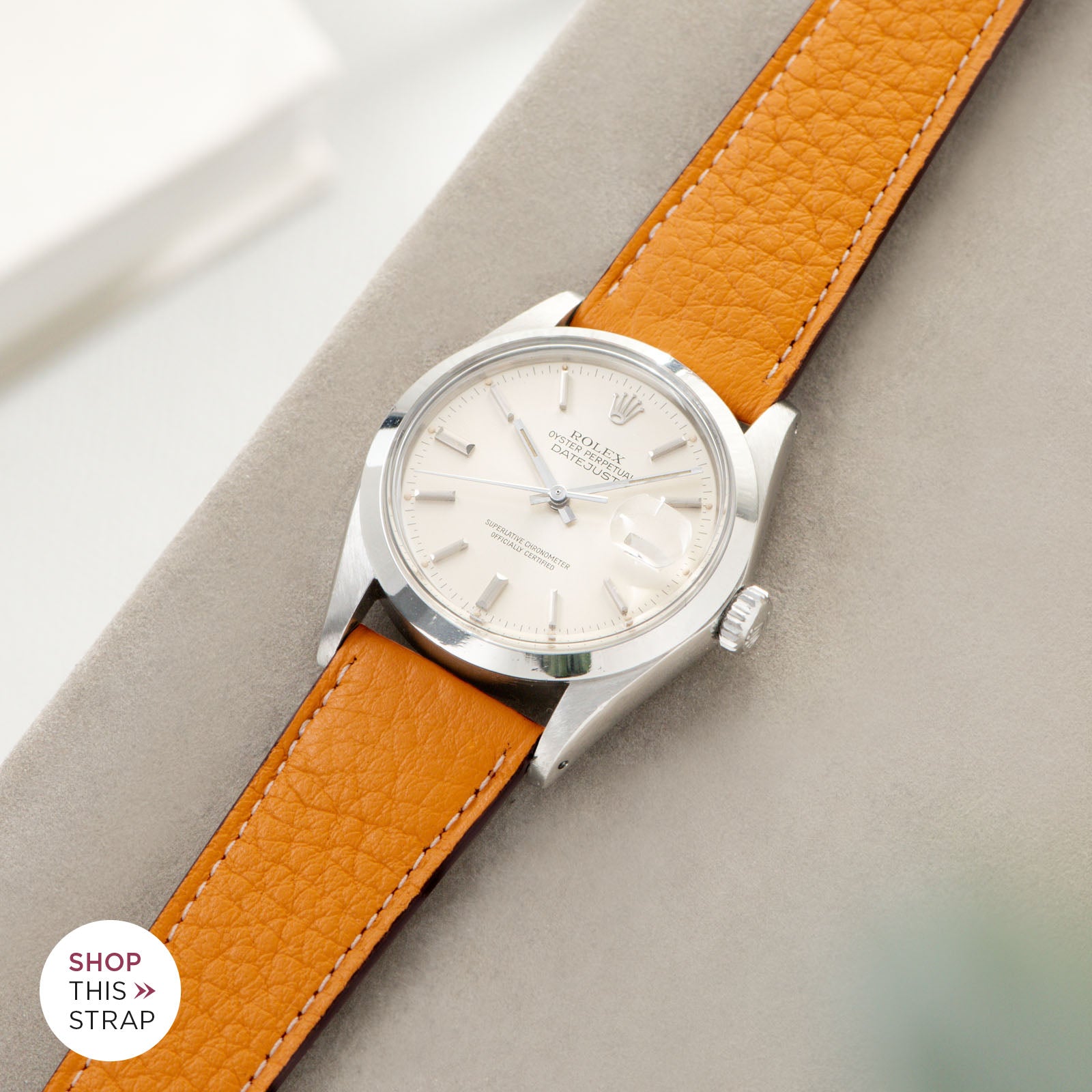 Taurillon Moutarde Leather Watch Strap