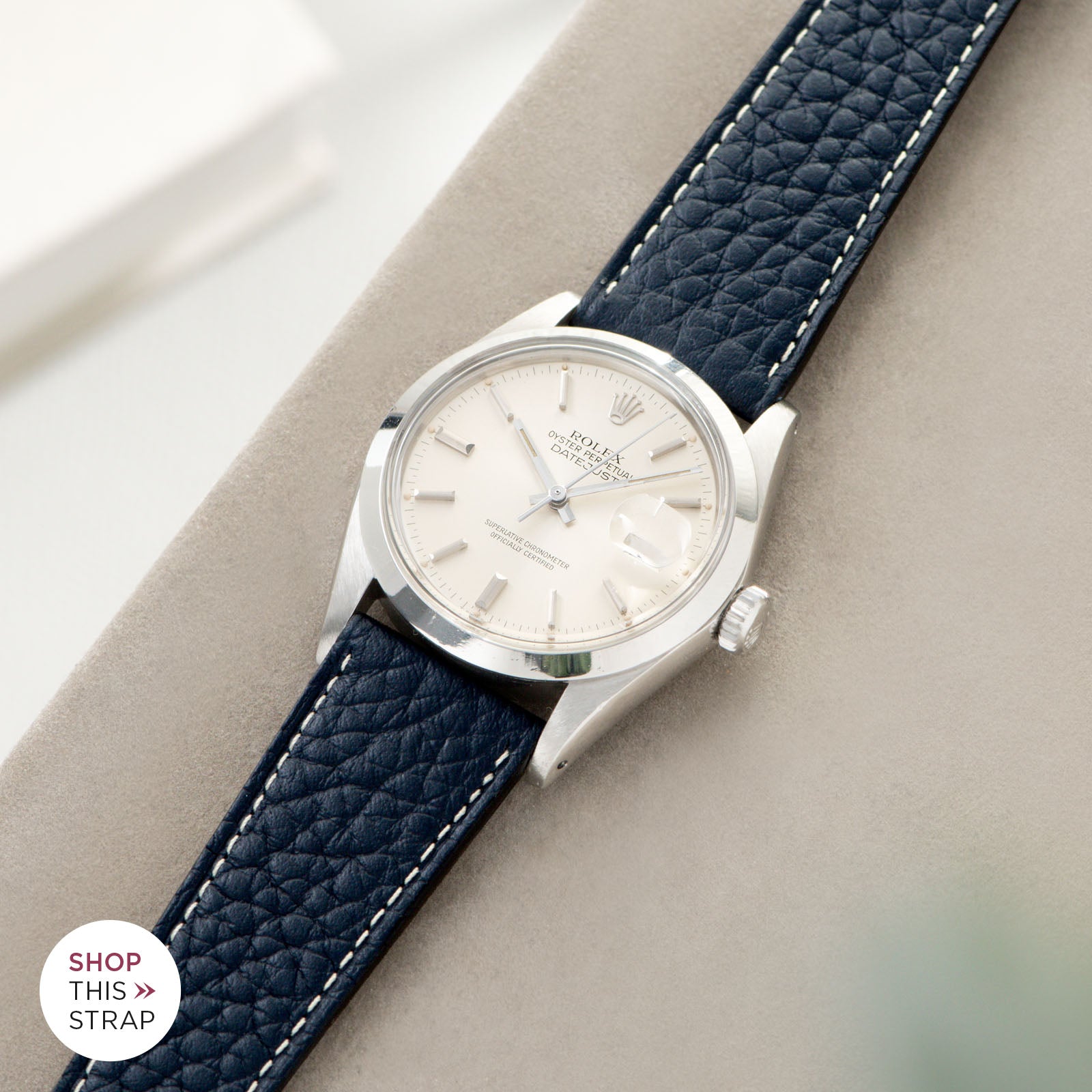 Taurillon Nocturne Blue Leather Watch Strap