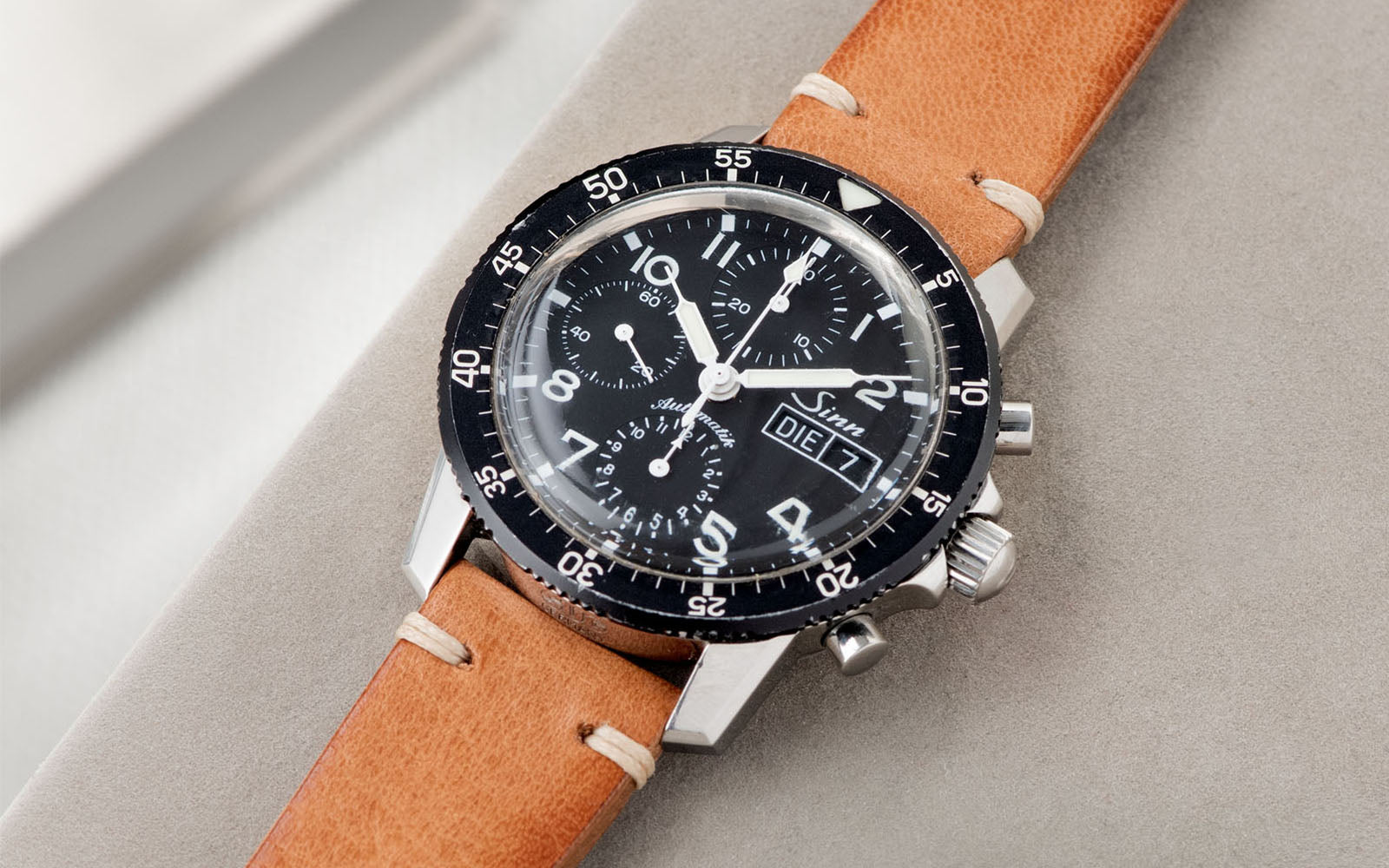 Bulang and Sons_Strap Guide_Sinn 103St Flieder Chronograph_Caramel Brown Leather Watch Strap_Banner