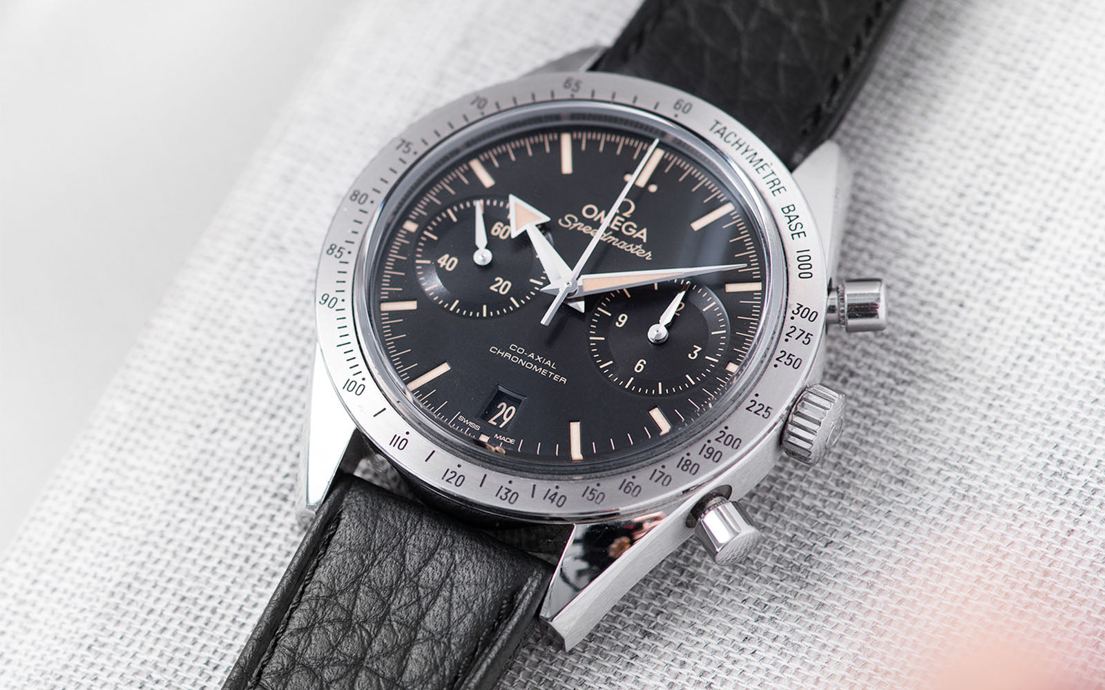Bulang and Sons_Strap Guide__The Omega Speedmaster ’57 Co-Axial Chronograph_Taurillon Black Speedy Leather Watch Strap