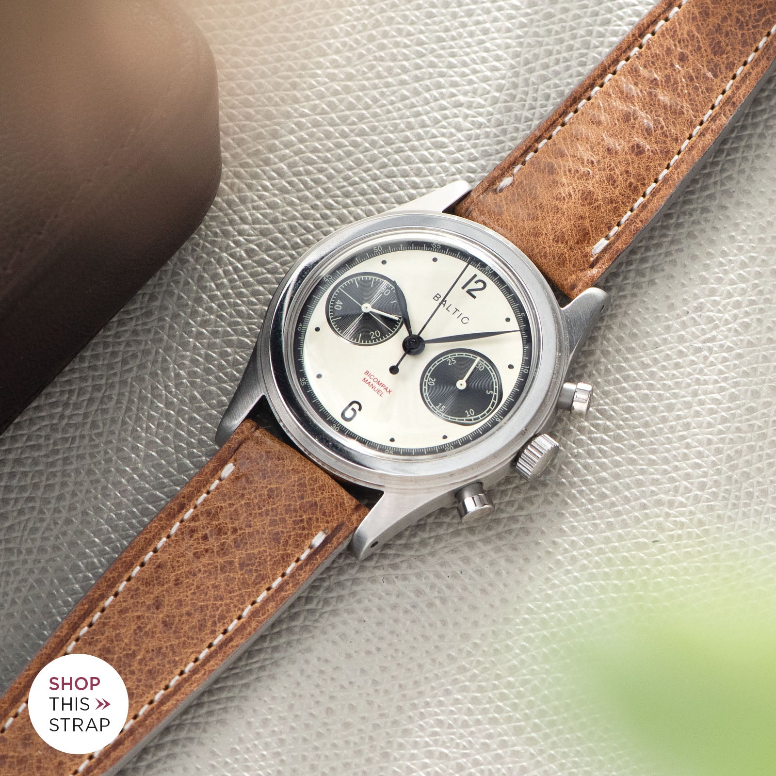 Bulang and Sons_Strap Guide_The Baltic-Chronograph-Panda-Limited-Edition_Bohemien Brown Leather Watch Strap