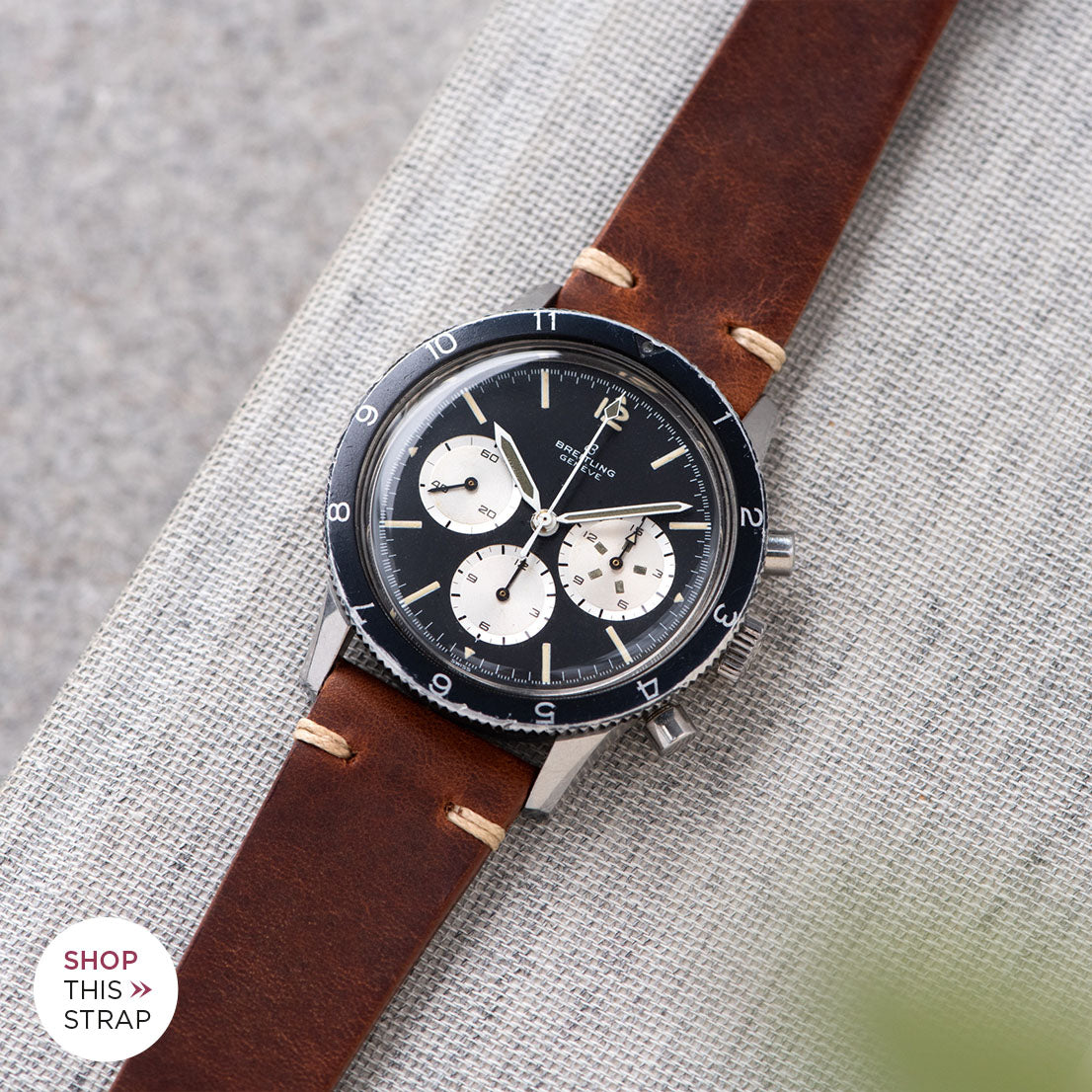 Bulang and Sons_Strap Guide_The Breitling Co-Pilot 7650 Chronograph_Siena Brown Leather Watch Strap