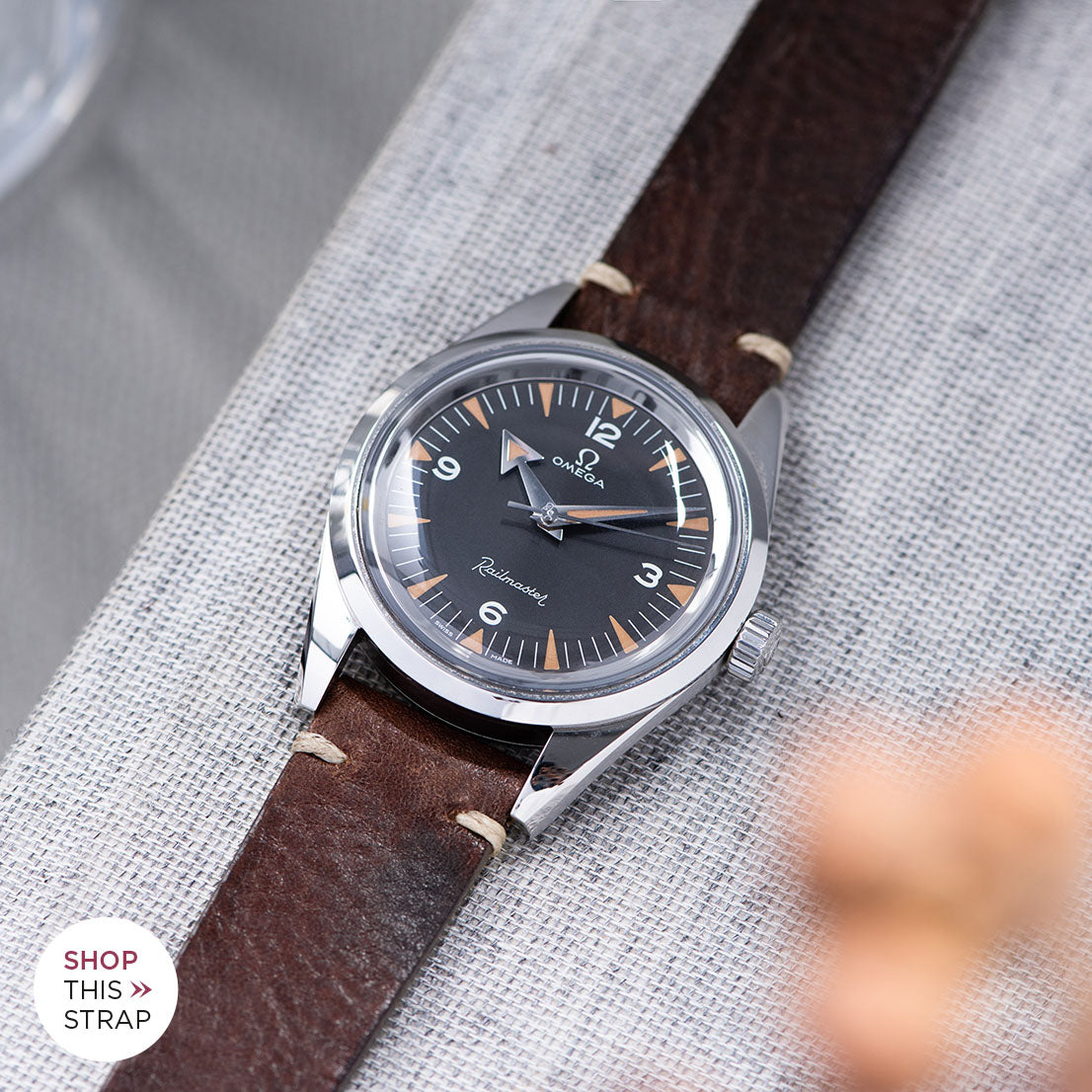 Bulang and Sons_Strap Guide_The Omega Railmaster_Lumberjack Brown Leather Watch Strap
