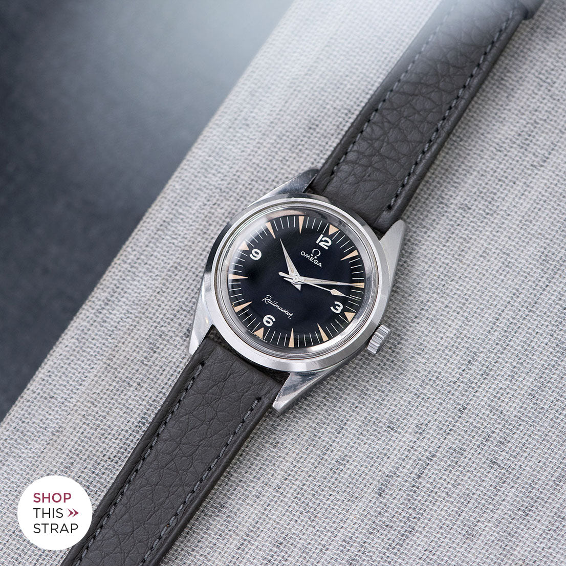Bulang and Sons_Strap Guide_The Omega Railmaster_Piombo Grey Leather Watch Strap