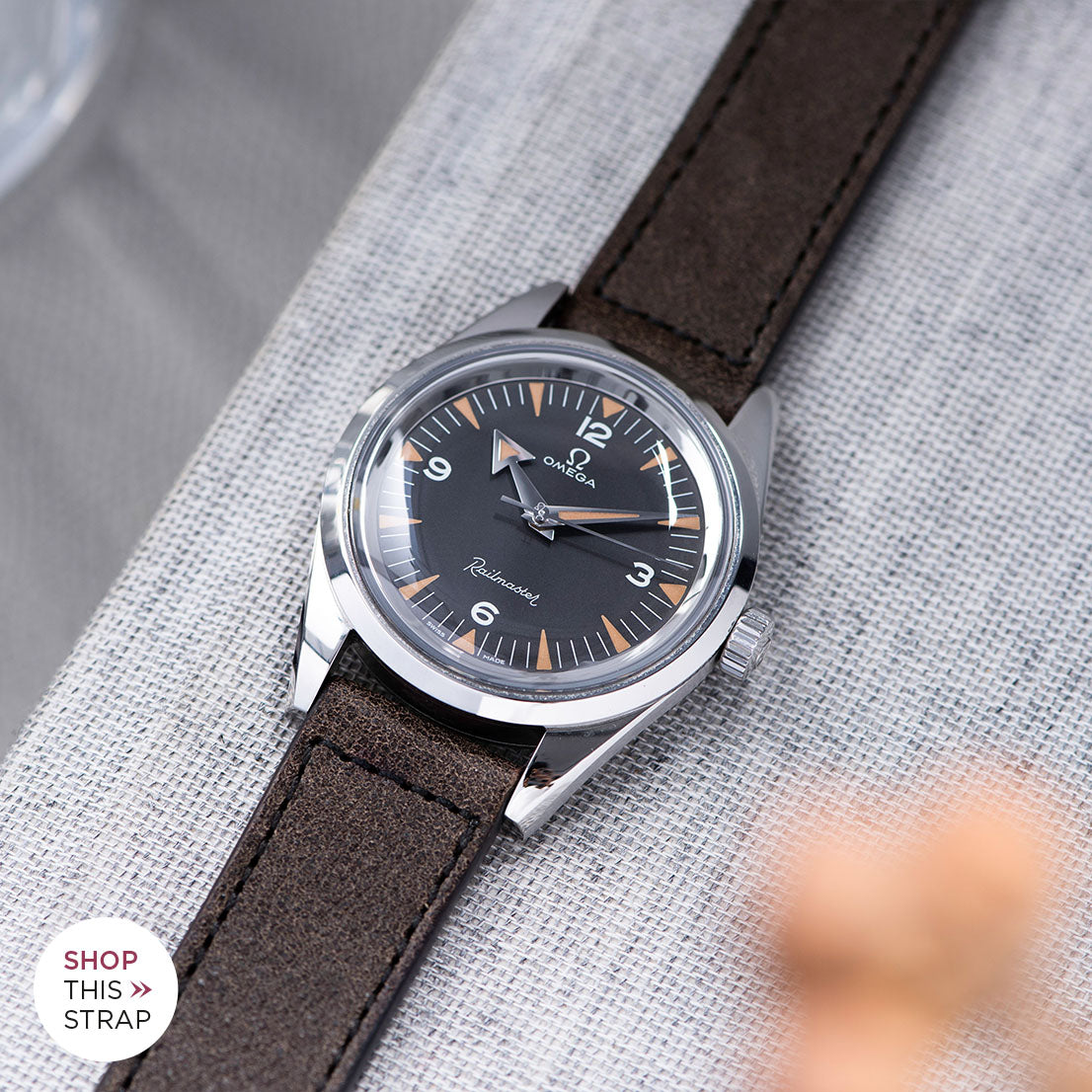 Bulang and Sons_Strap Guide_The Omega Railmaster_Ravello Brown Leather Watch Strap