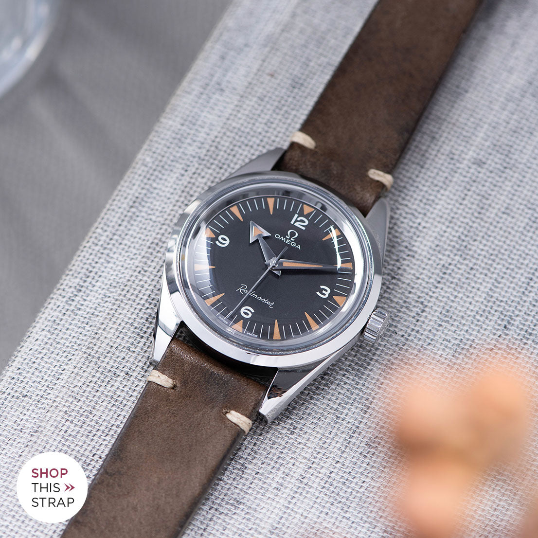 Bulang and Sons_Strap Guide_The Omega Railmaster_Smokeyjack Grey Leather Watch Strap
