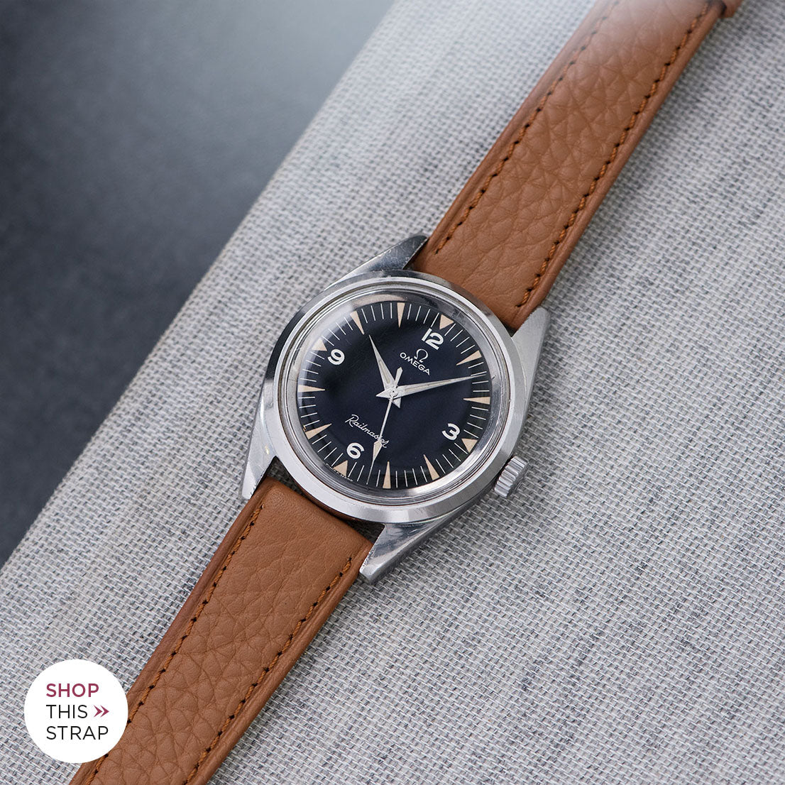 Bulang and Sons_Strap Guide_The Omega Railmaster_Taurillon Brown Speedy Leather Watch Strap