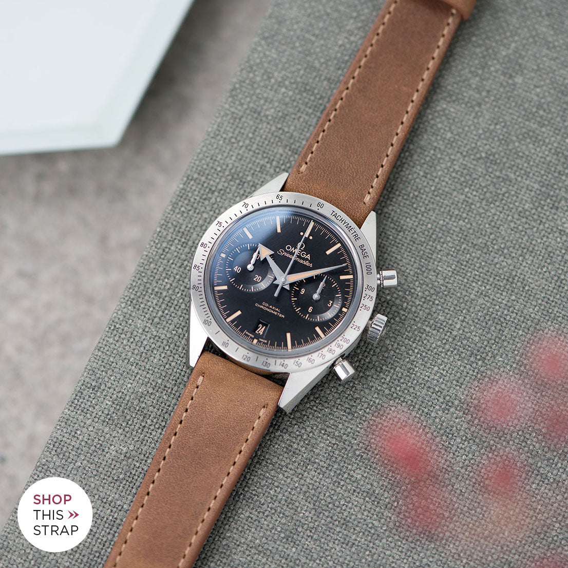 Bulang and Sons_Strap Guide_The Omega Speedmaster ’57 Co-Axial Chronograph_Cinnamon Brown Leather Watch Strap