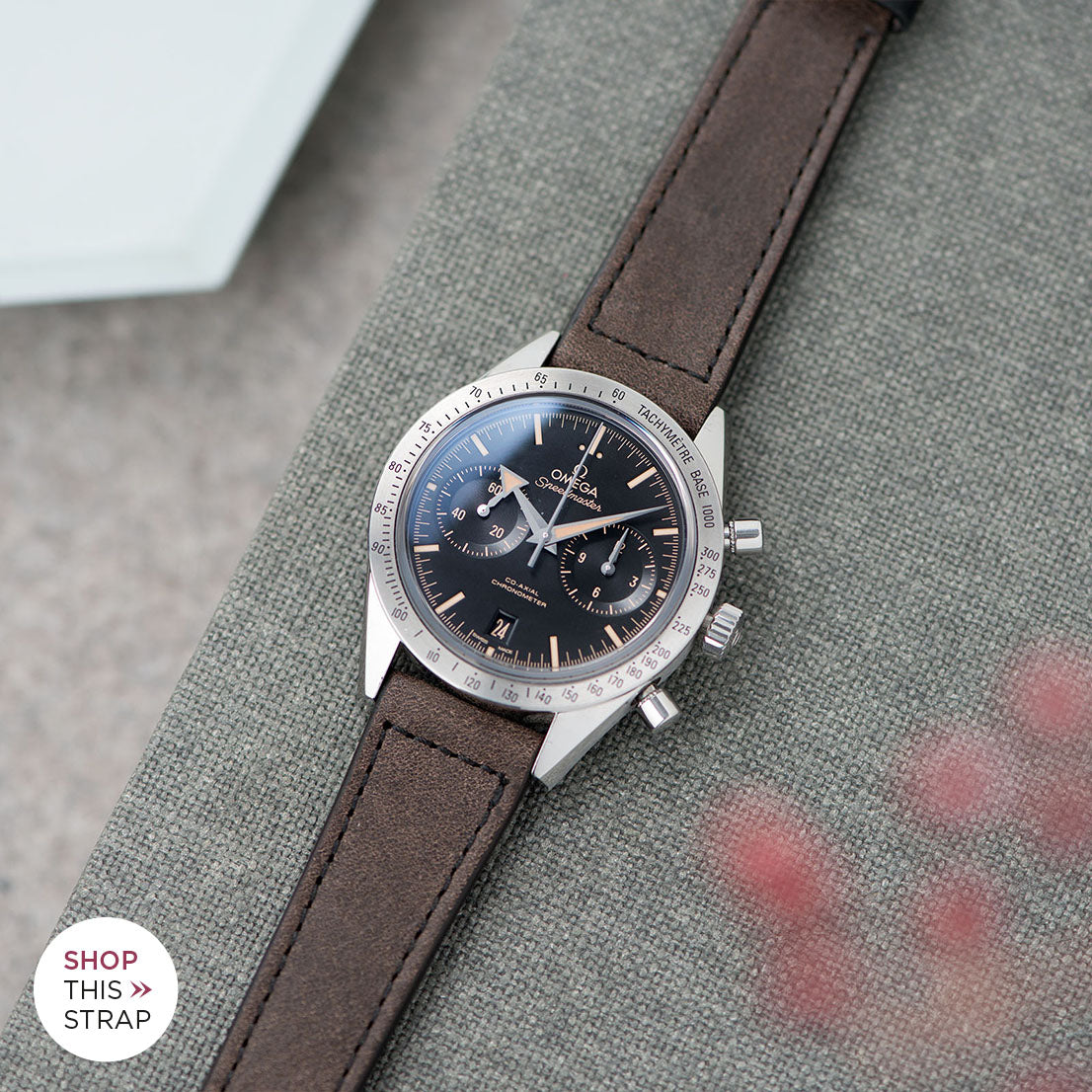Bulang and Sons_Strap Guide_The Omega Speedmaster ’57 Co-Axial Chronograph_Ravello Brown Leather Watch Strap