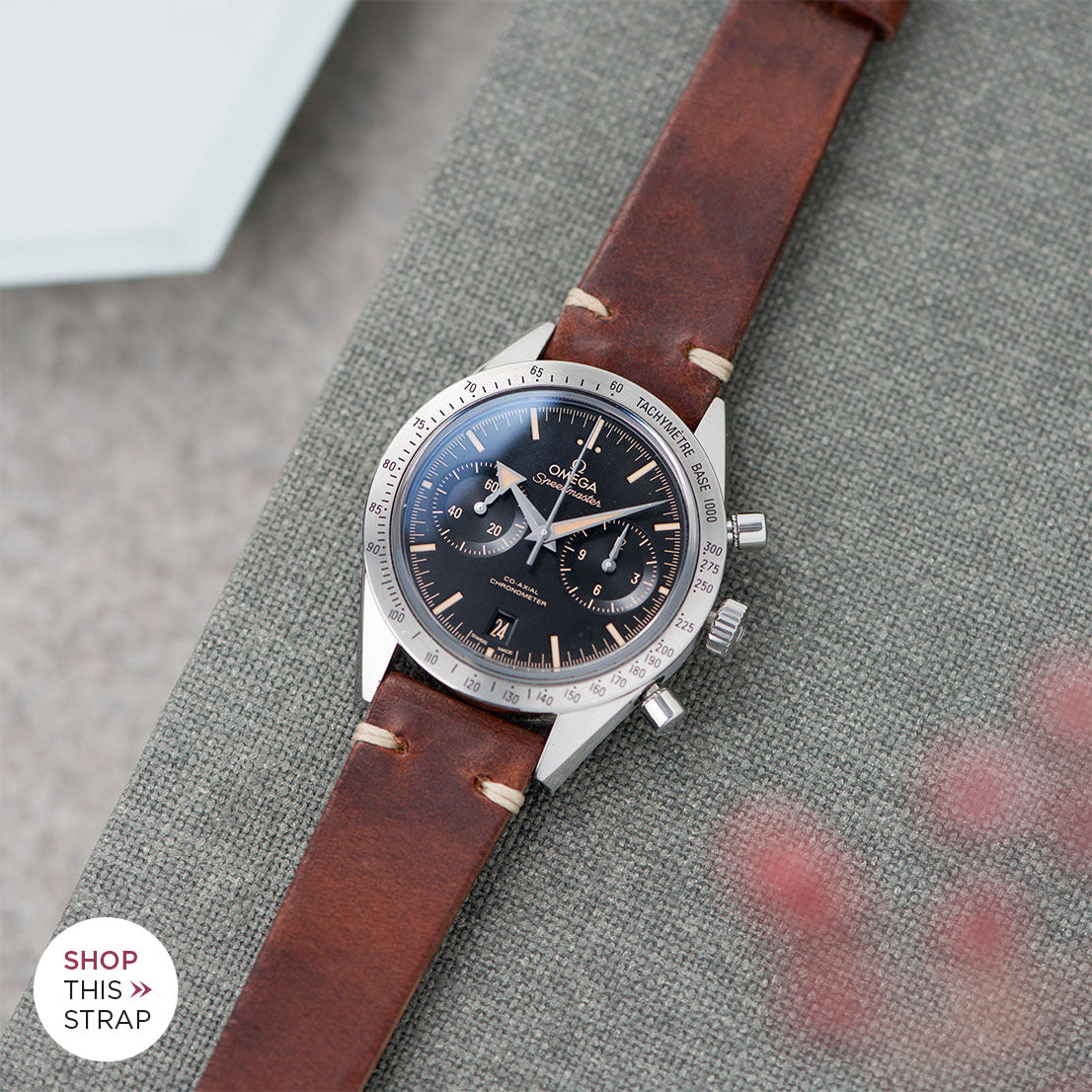 Bulang and Sons_Strap Guide_The Omega Speedmaster ’57 Co-Axial Chronograph_Siena Brown Leather Watch Strap