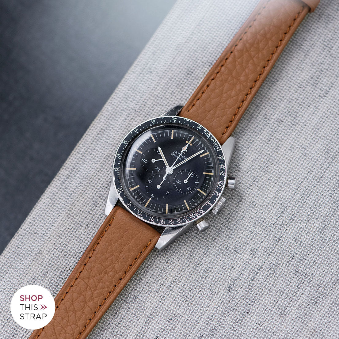 Bulang and Sons_Strap Guide_The Omega Straight Lugs speedmaster_Taurillon Brown Speedy Leather Watch Strap