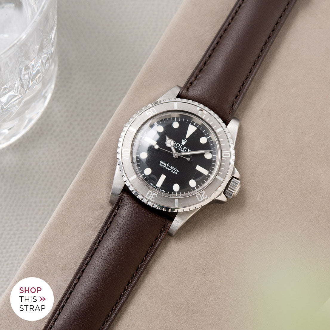 Bulang and Sons_Strap Guide_The Rolex 5513 Faded Maxi Submariner_Antique Brown Leather Watch Strap