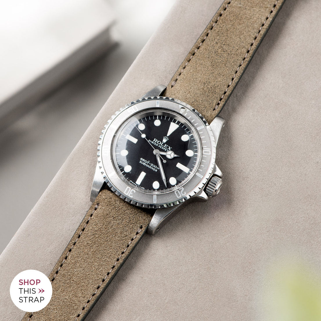 Bulang and Sons_Strap Guide_The Rolex 5513 Faded Maxi Submariner_Dark Grey Rugged Leather Watch Strap