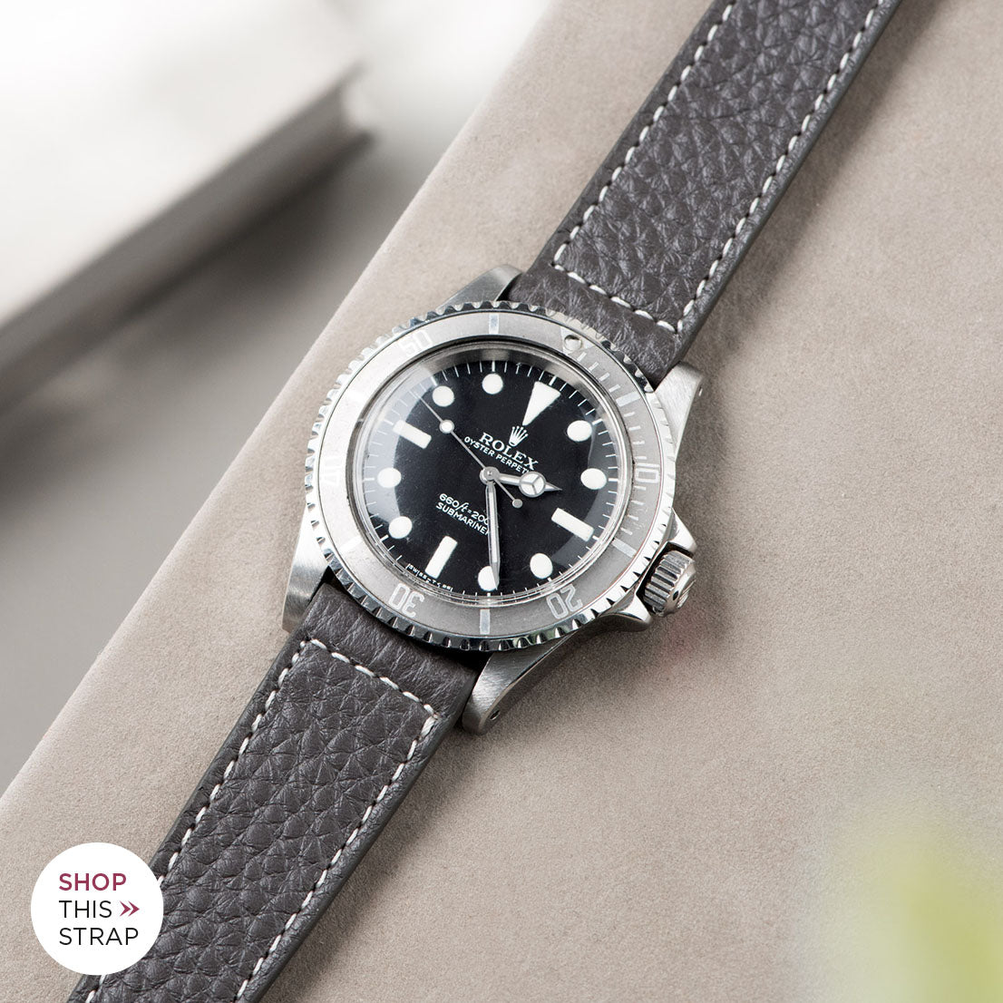 Bulang and Sons_Strap Guide_The Rolex 5513 Faded Maxi Submariner_Elephant Grey Leather Watch Strap