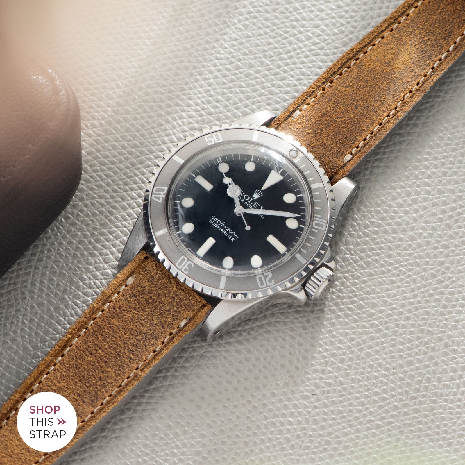 Bulang and Sons_Strap Guide_The Rolex 5513 Faded Maxi Submariner_Le Marais Brown Leather Watch Strap