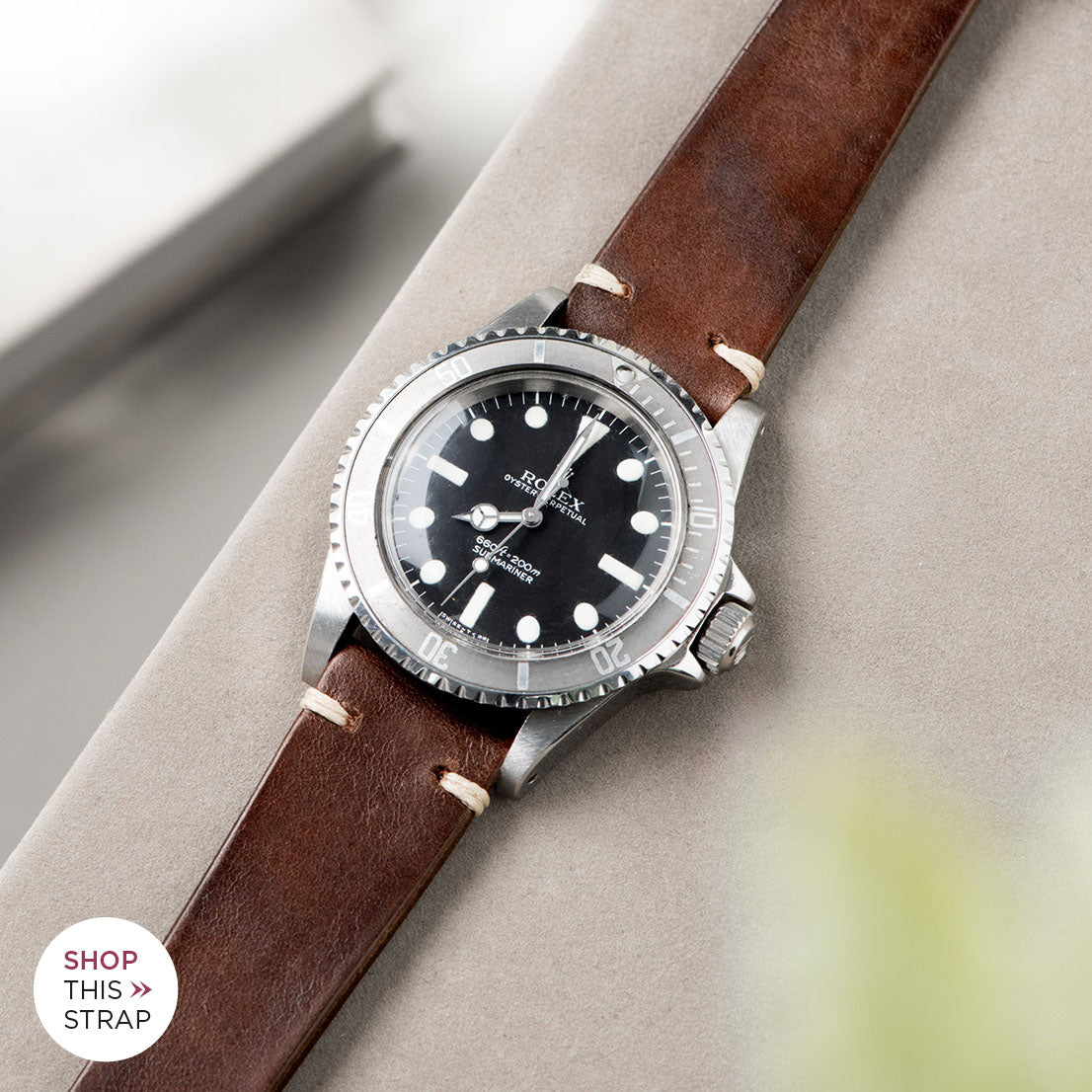 Bulang and Sons_Strap Guide_The Rolex 5513 Faded Maxi Submariner_Lumberjack Brown Leather Watch Strap