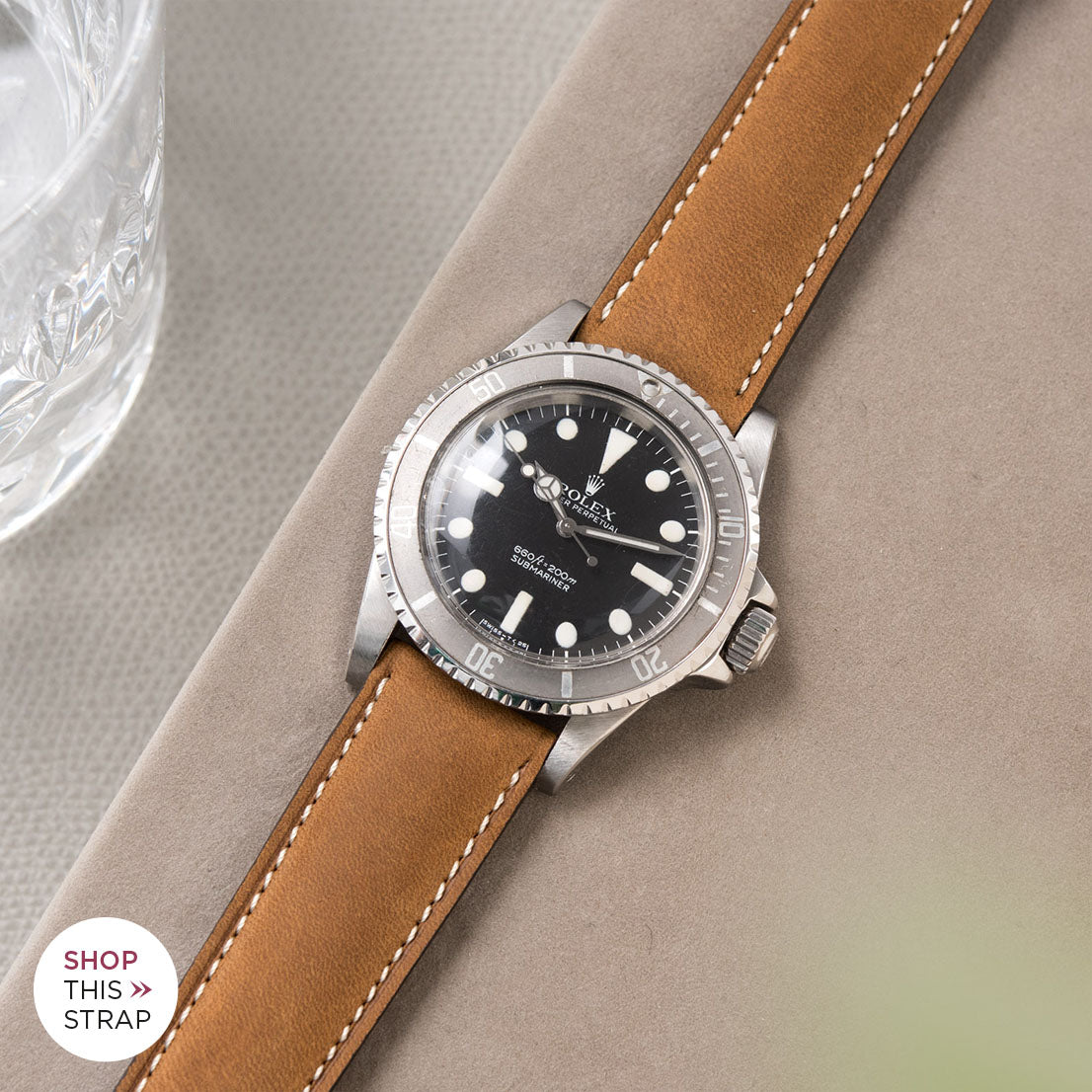 Bulang and Sons_Strap Guide_The Rolex 5513 Faded Maxi Submariner_Mountain Brown Leather Watch Strap