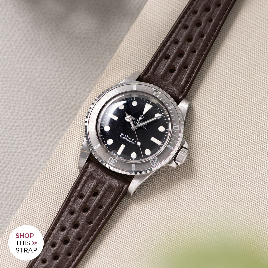 Bulang and Sons_Strap Guide_The Rolex 5513 Faded Maxi Submariner_Racing Dark Brown Speedy Leather Watch Strap