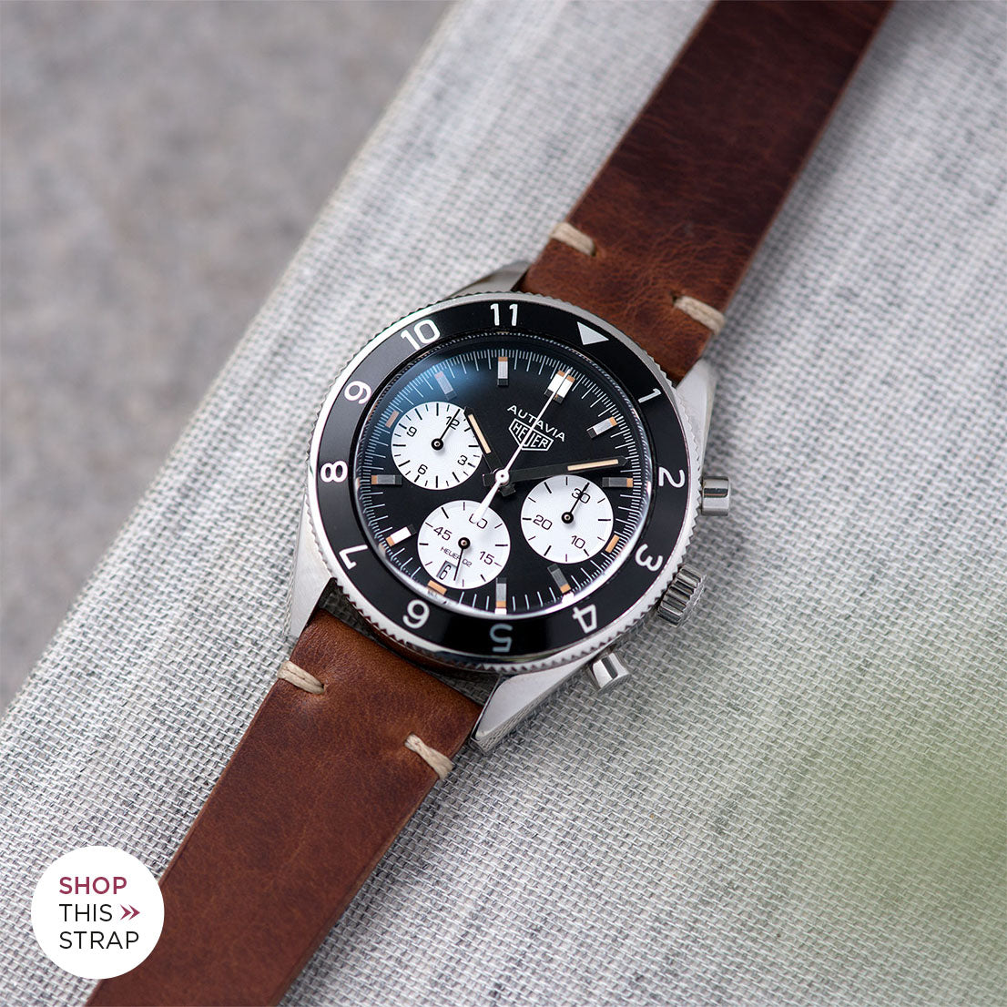 Bulang and Sons_Strap Guide_The Tag Heuer Autavia_Siena Brown Leather Watch Strap