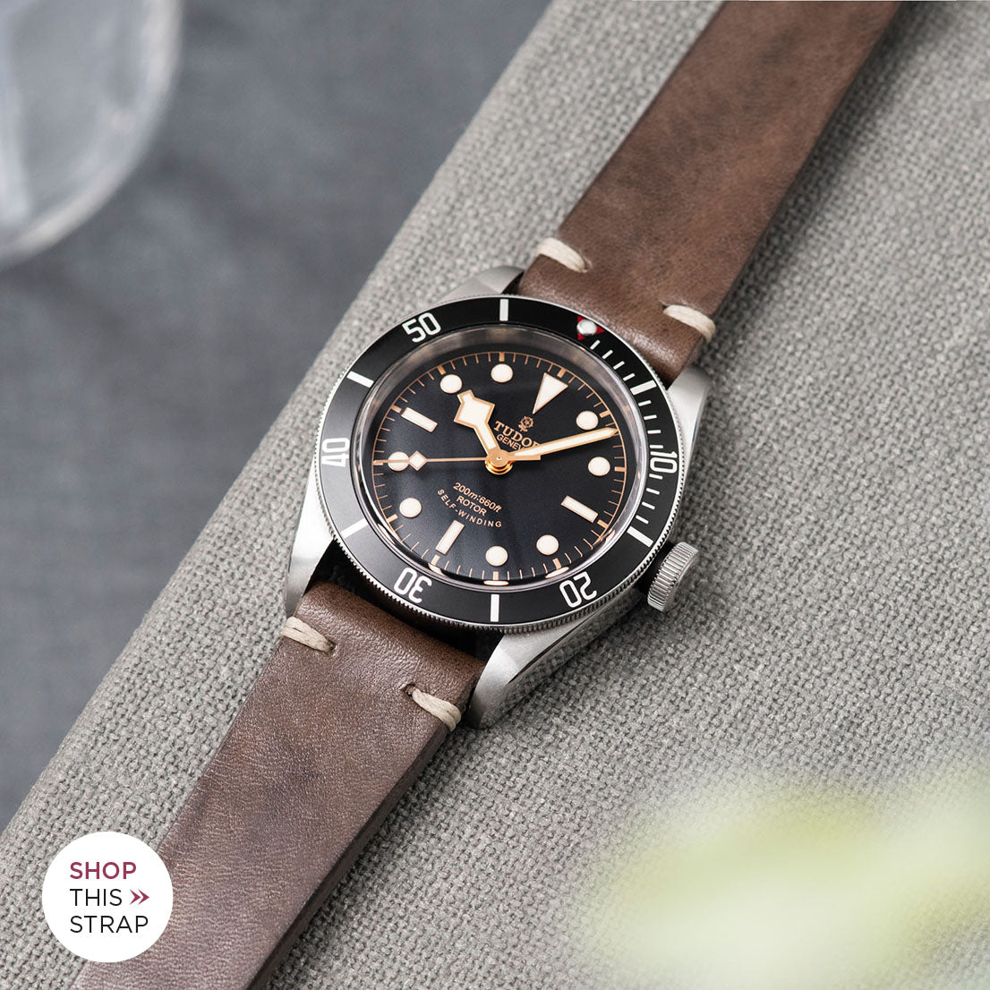 Bulang and Sons_Strap Guide_The Tudor Black Bay Black 79220N_Smokeyjack Grey Leather Watch Strap