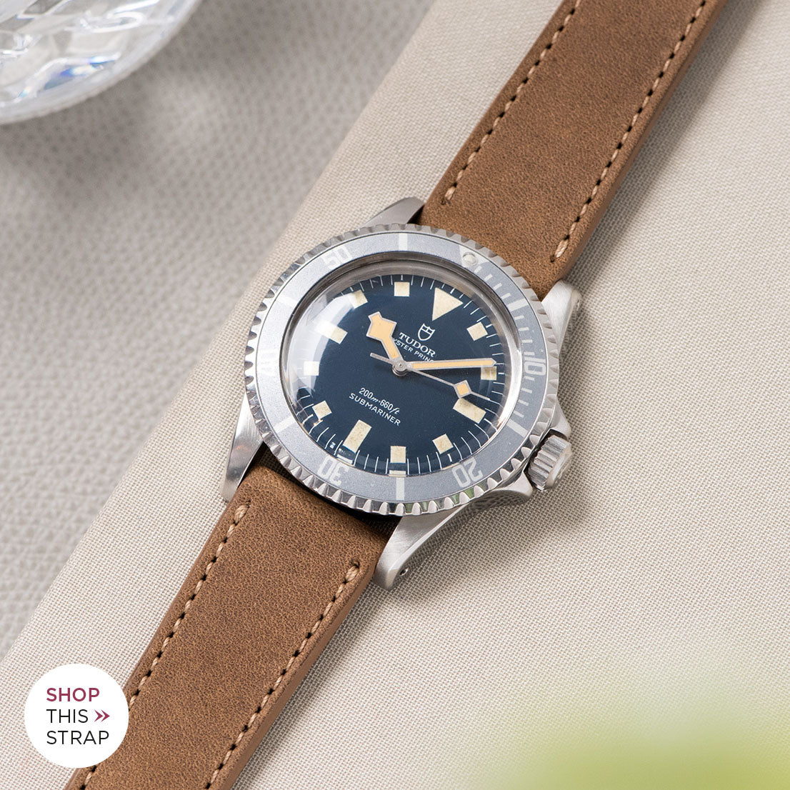 Bulang and Sons_Strap Guide_The Tudor Blue Snowflake_Cinnamon Brown Leather Watch Strap