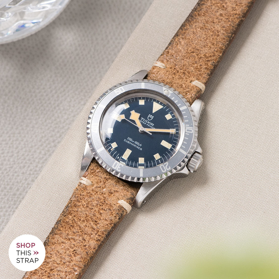 Bulang and Sons_Strap Guide_The Tudor Blue Snowflake_Crackle Brown Leather Watch Strap