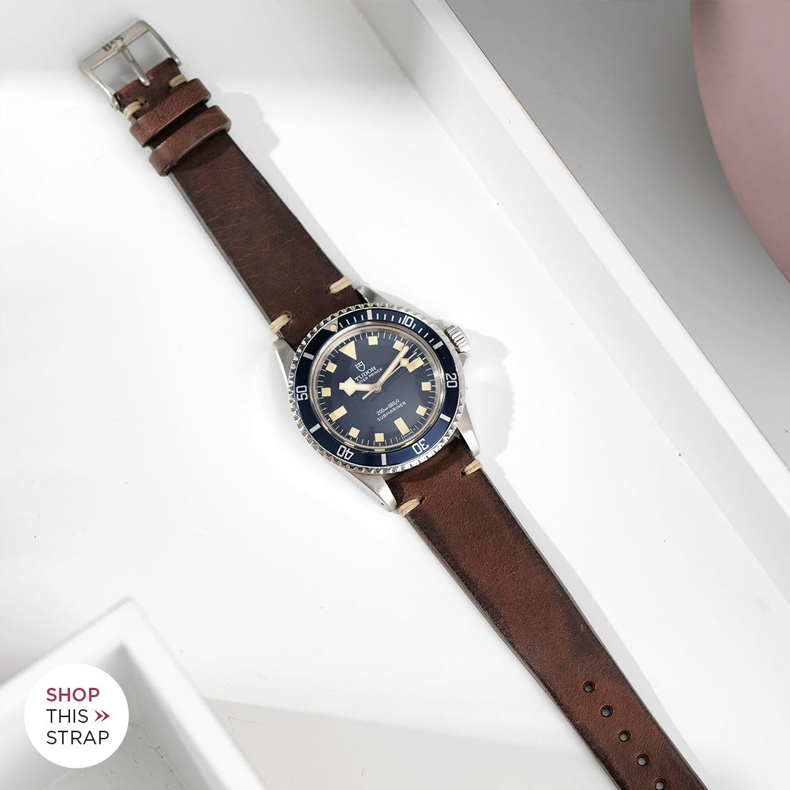 Bulang and Sons_Strap Guide_The Tudor Blue Snowflake_Lumberjack Brown Leather Watch Strap