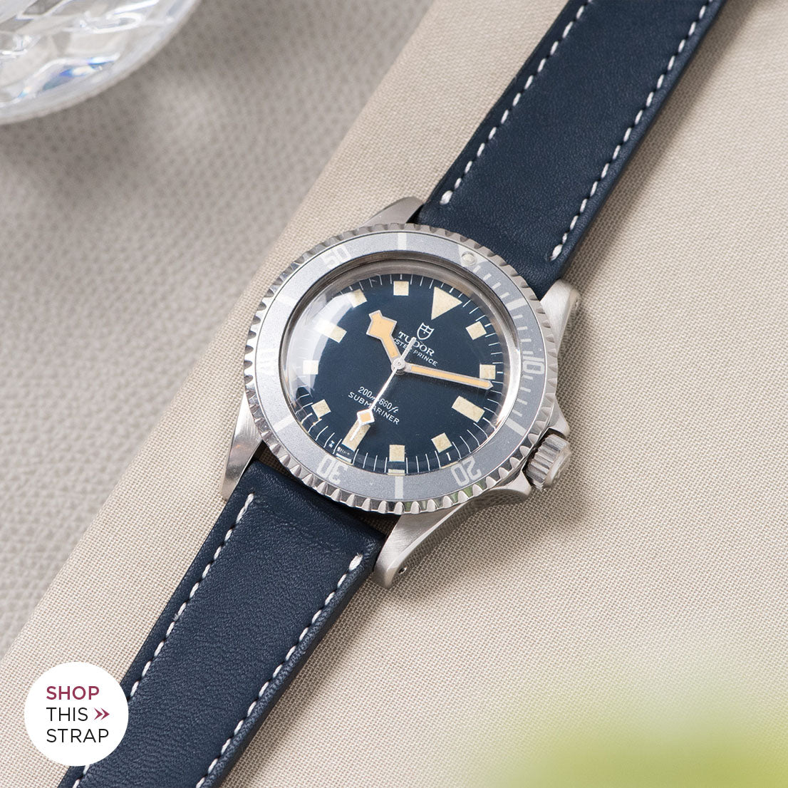 Bulang and Sons_Strap Guide_The Tudor Blue Snowflake_Navy Blue Leather Watch Strap